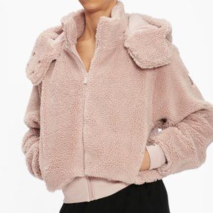 Alo Yoga Foxy Sherpa Jacket Pale Mauve Medium